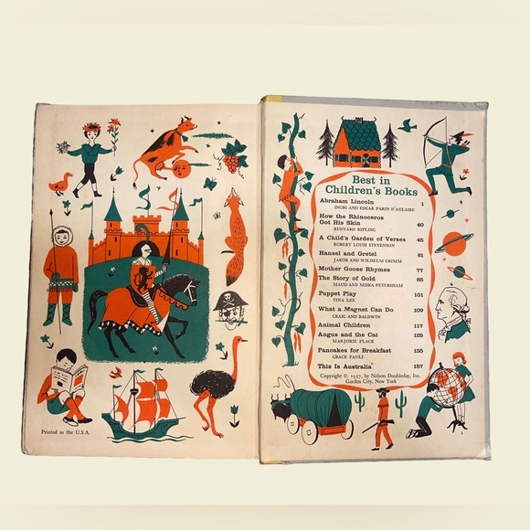 Vintage 1957 Best in Children's Books 12 Classics Nelson Doubleday Mother Goose - Picture 8 of 9
